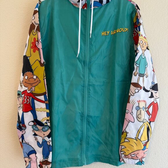Nickelodeon Other - Nickelodeon Hey Arnold Men's Windbreaker Jacket, Medium